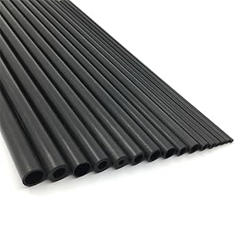 CARBON FIBER TUBE (HOLLOW) IN 10MM X 8MM X 1000MM PACK OF 2PC