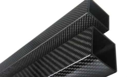 Square Carbon Fiber Tube Hollow in 16mm x 14mm x 1000mm Pack of 1Pc