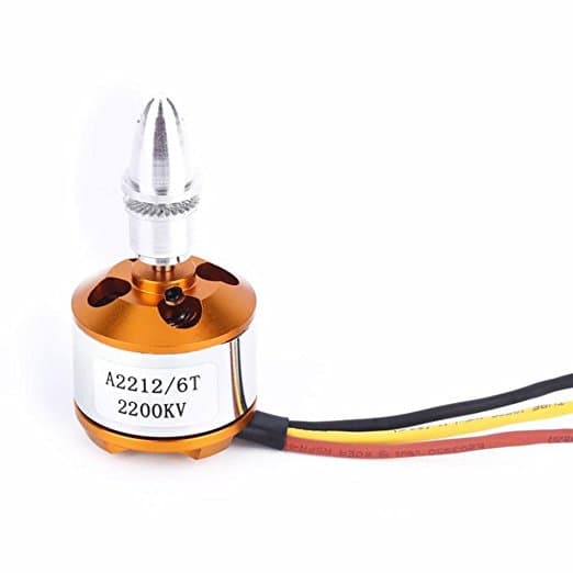 Brushless DC Motor A2212/6T 2200kv  with soldered connectors