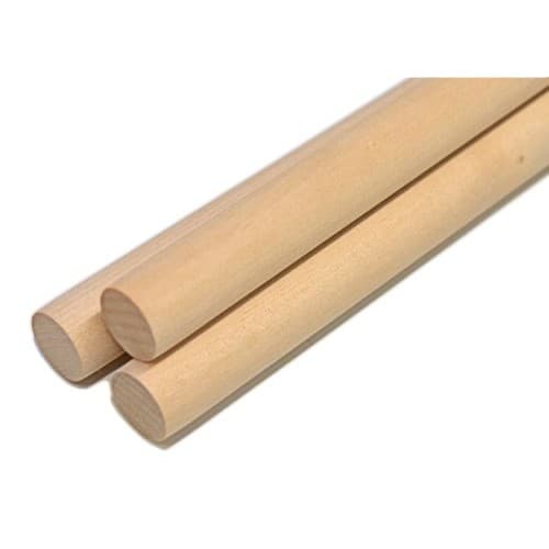 BIRCH WOOD DOWELS IN 3MM X 1000MM