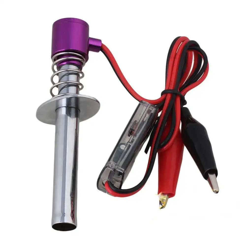 6-12V Upgraded Electronic Glow Plug Igniter With Alligator Clip for RC 1/10 Nitro Car Buggy Powered 80100 HSP
