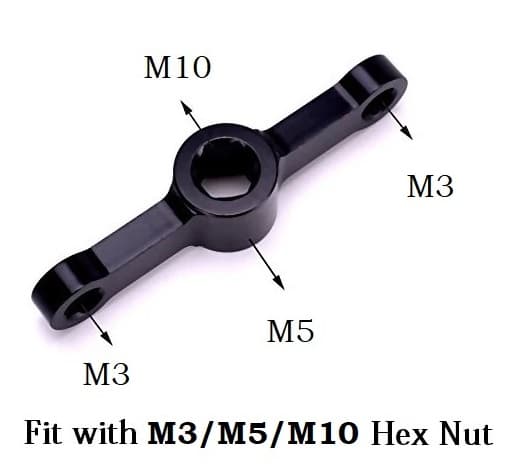 Aluminum Motor M3/M5/M10 Bullet Cap Quick-Release Wrench Pack of 3Pc