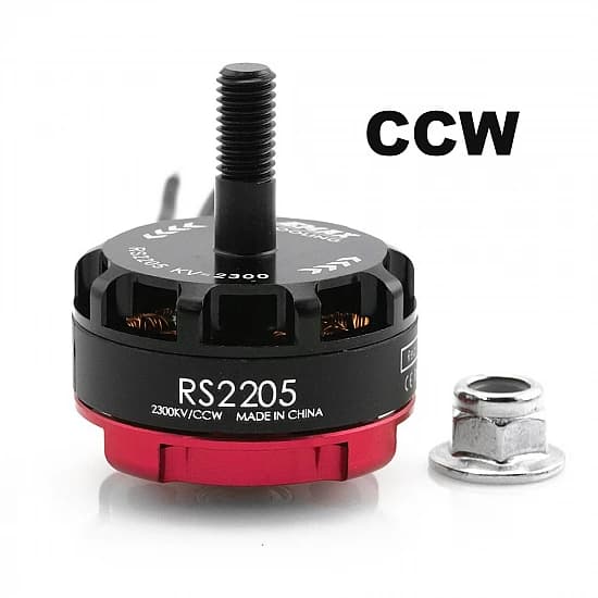 RS2205 2300KV Brushless DC Motor for QAV250 QAV300 Racing Multicopter – Silver Cap (CCW Motor Rotation)