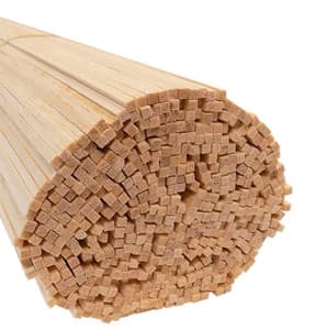 Balsa Strip in 3mm x 3mm x 1000mm Pack of 10Pc