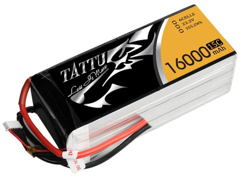 LiPo Battery Tattu 16000mAh 6S1P 15C with XT90 Anti-Spark Connector