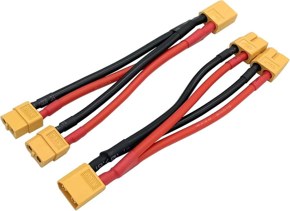 XT60 Connector 2 Female to 1 Males Parallel Connection Cable 1pc